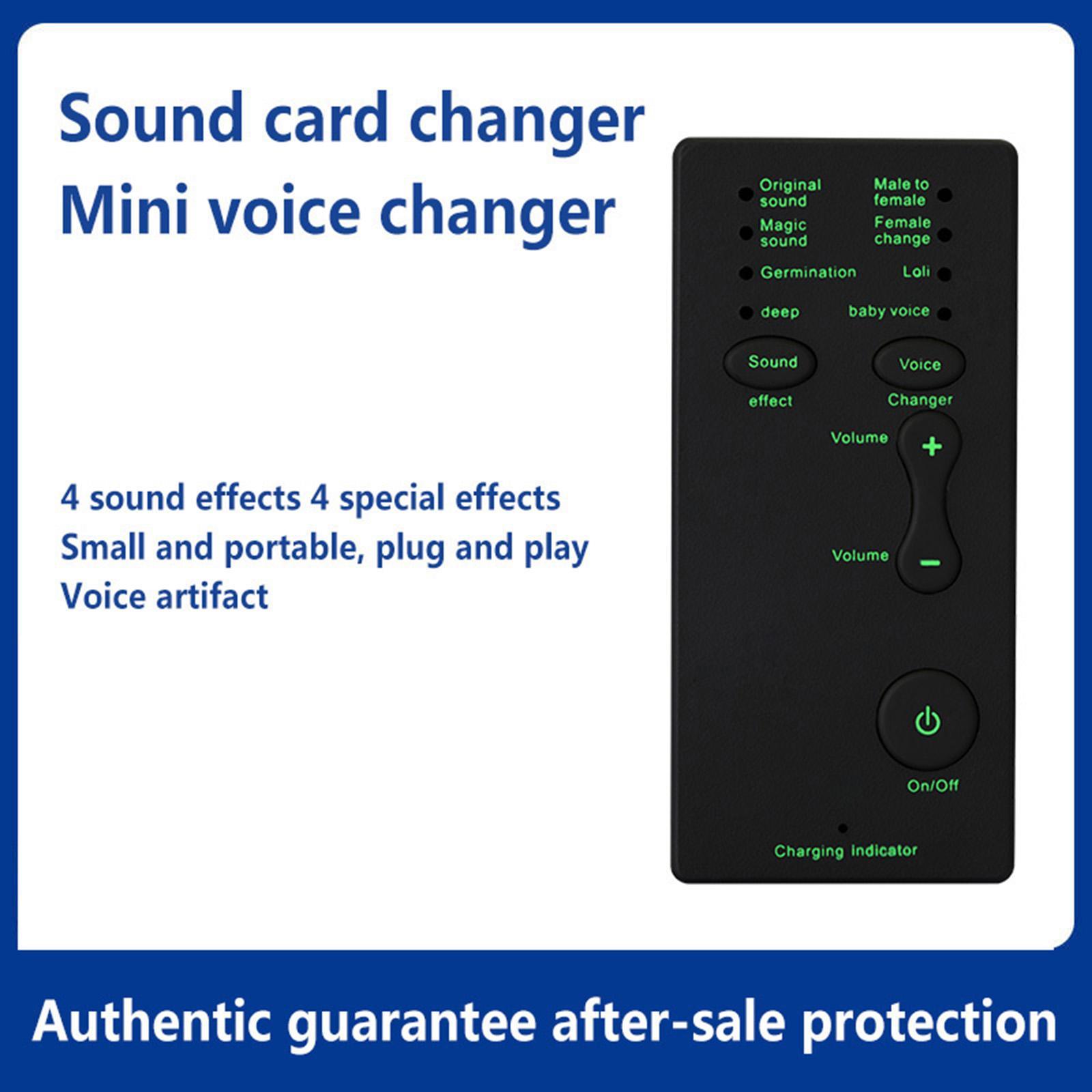 Voice Changer Portable Sound Effects Machine Universal Disguise Microphone Mini Sound Changer for PC Computer Mobile Phone for iPad Kids