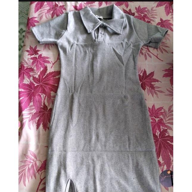 Váy Polo body xẻ trước ôm dáng