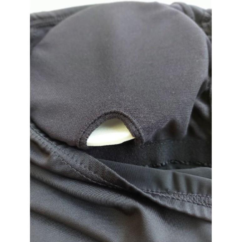 freeship Bikini liền 1 mảnh đen lệch vai sexy quyến rũ mặc đi biển đi bơi