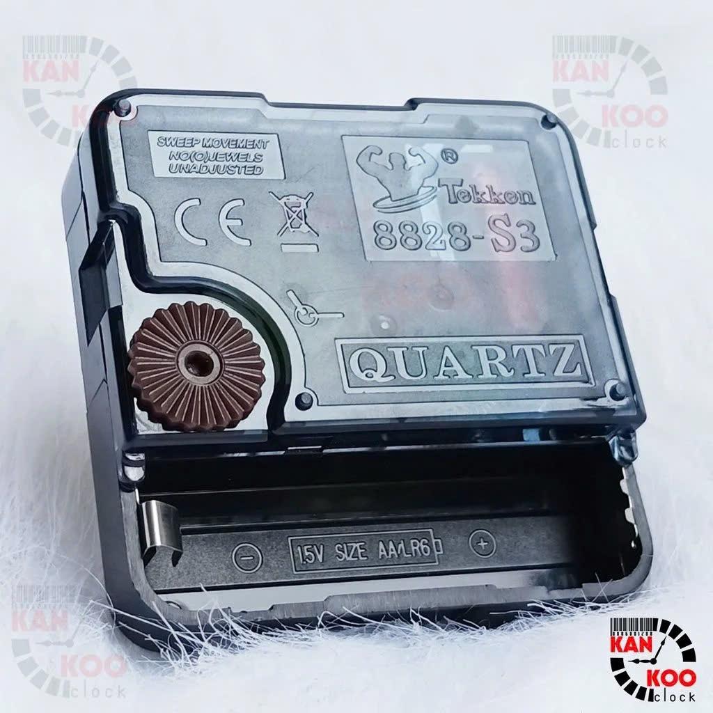 Máy Đồng Hồ Treo Tường Kim Trôi Hiệu Tekken 8828-S3 (Cốt 22mm, Trục Đồng 15mm) - Bảo Hành 2 Năm, Siêu Chính Xác