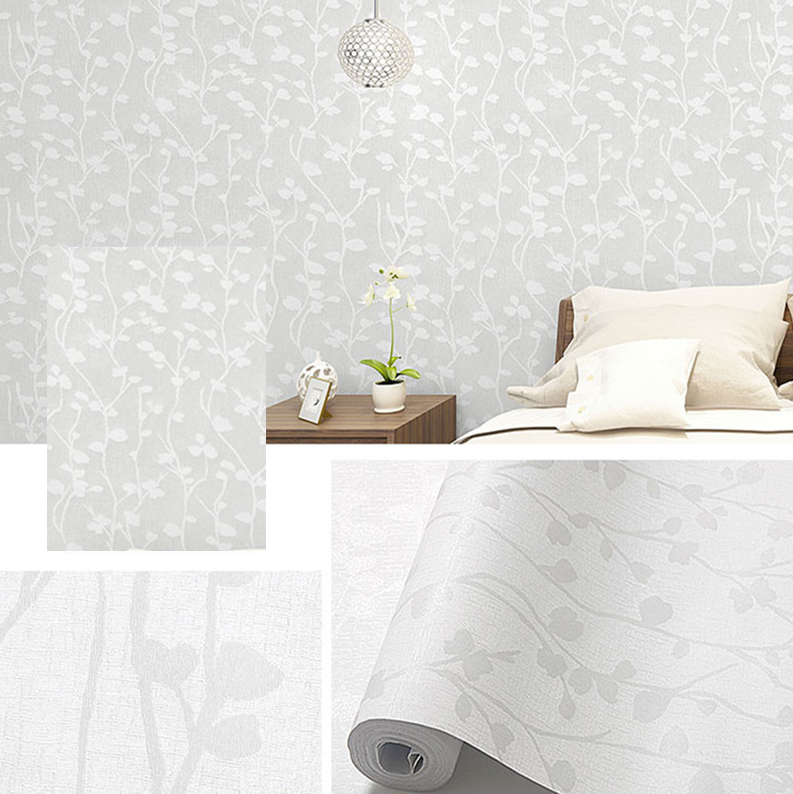 Combo 10 mét giấy dán tường, decal dán tường trang trí nhà cửa DÂY LEO TRẮNG khổ 45cm