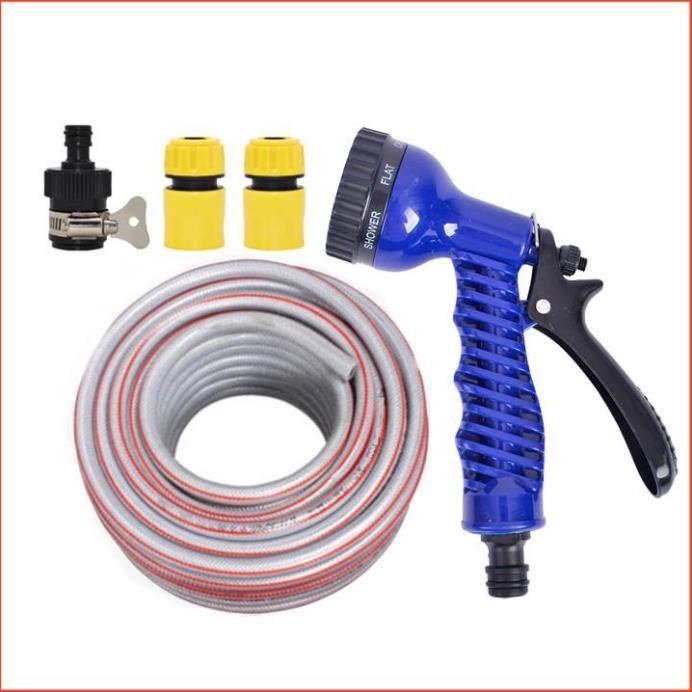Bộ dây tăng áp 3 lần vòi xịt nước rửa xe, tưới cây loại 15m 206843