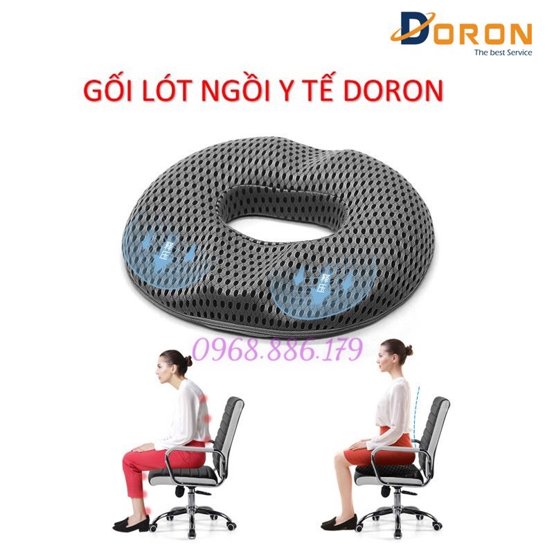 Gối Lót Ngồi Chữ O Công Thái Học Doron Thoáng Khí, Giảm Đau Xương Cụt, Ê Mỏi Mông Cho Dân Văn Phòng, Bà Bầu