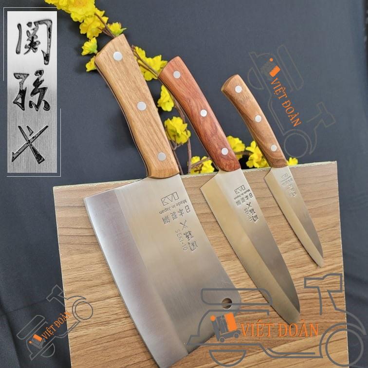 DAO SEKI KAI NHẬT BẢN - Phiên bản KAI ĐẶC BIỆT mẫu MỚI. Cán gỗ 100% tự nhiên. Dao Chặt xương Seki, Dao Thái thịt dao gọt