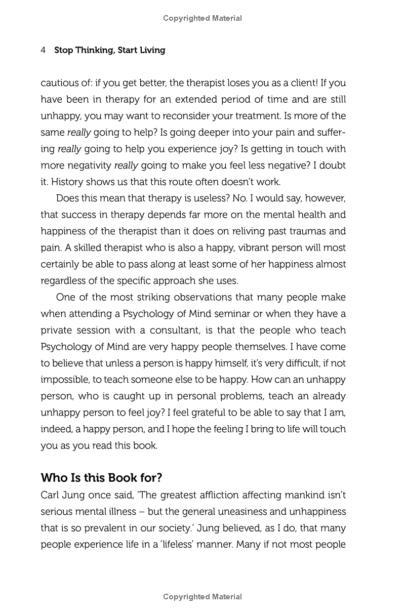 Sách ngoại văn: Stop Thinking, Start Living: Discover Lifelong Happiness (Book Artwork May Vary)