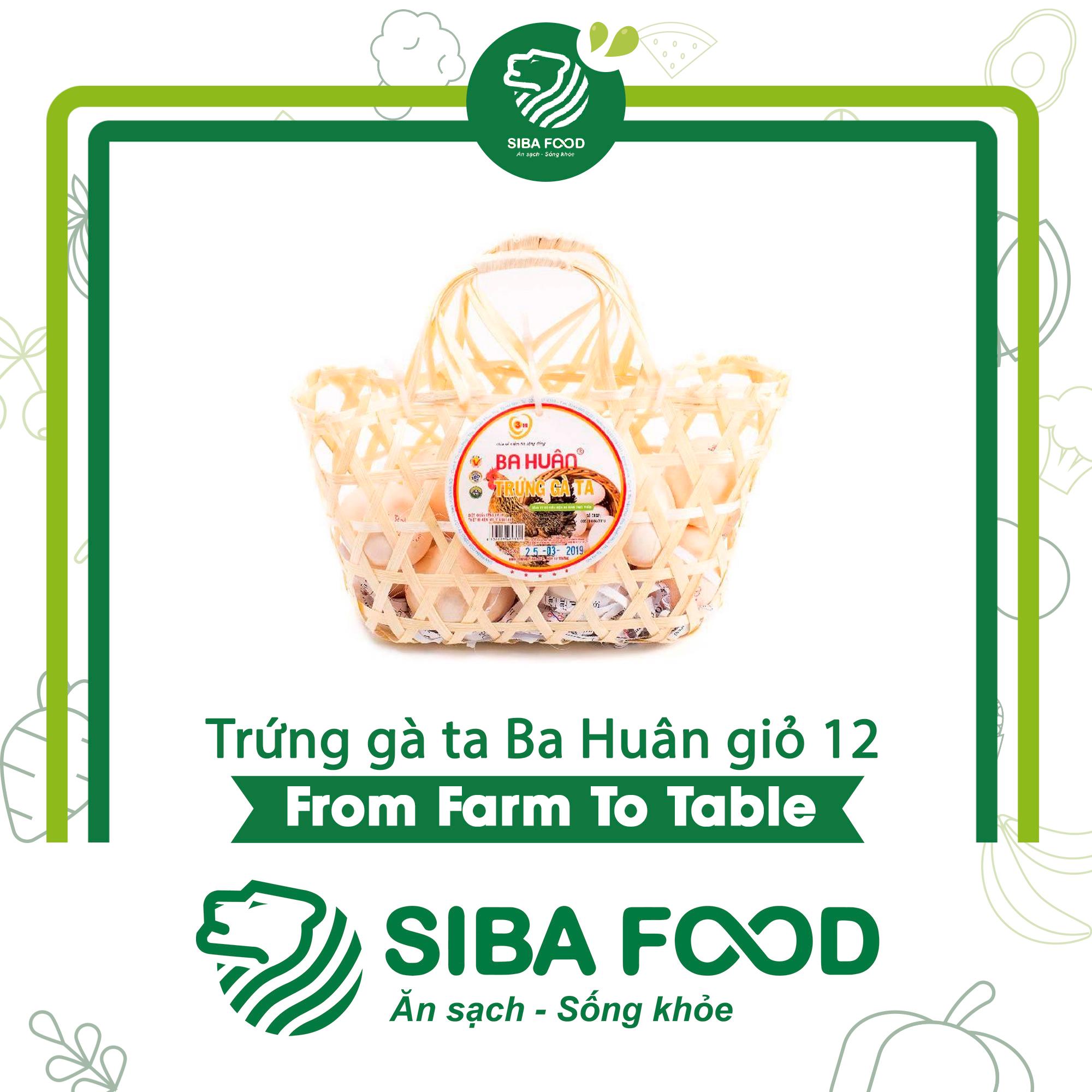 Trứng gà ta Ba Huân giỏ 12