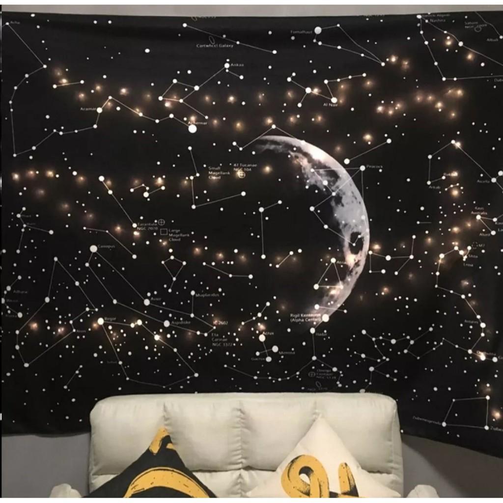 Thảm treo tường Decor phòng ngủ vintage, vải treo tường sexy