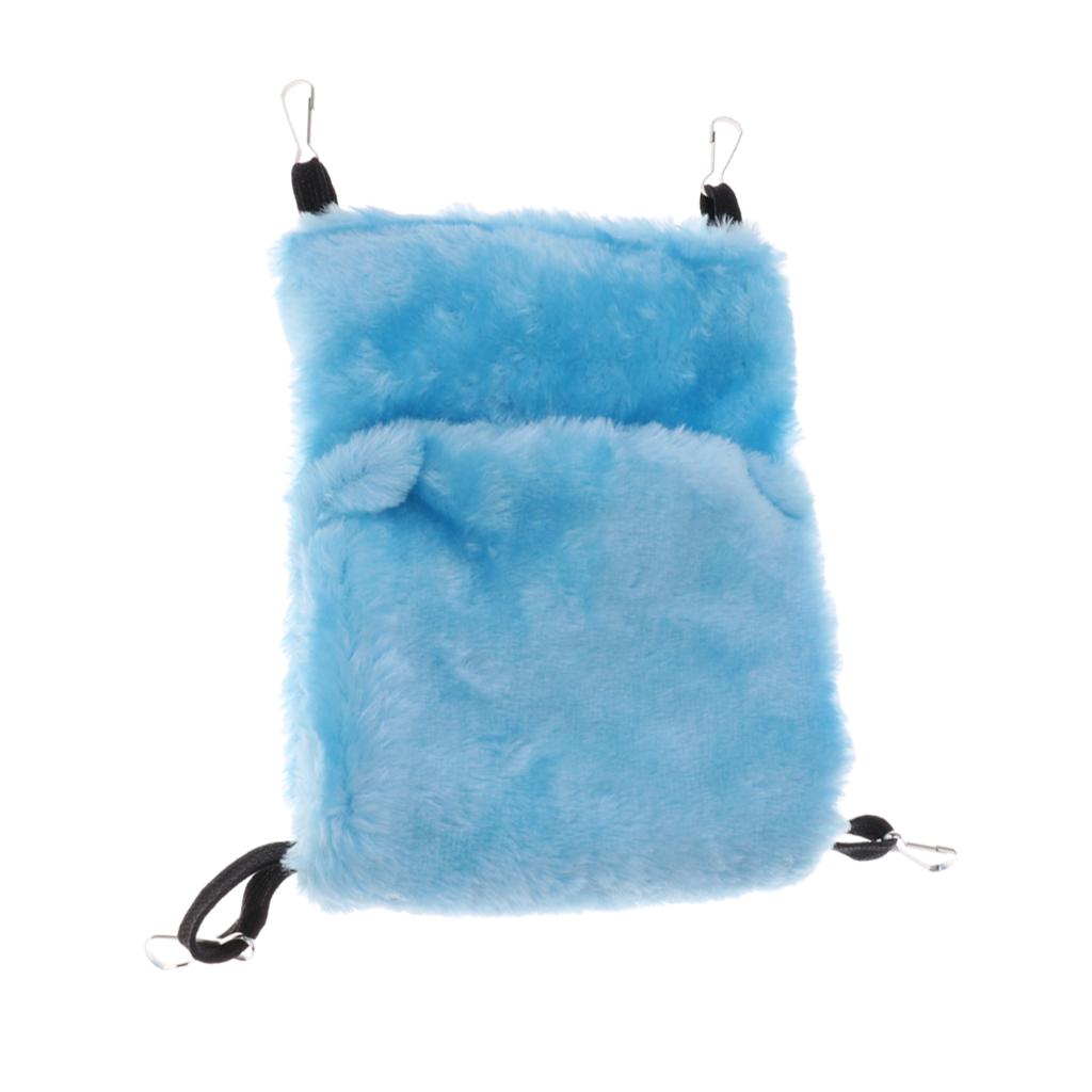 Double-deck Short Plush Hammock Swing Cage Hanging Bed for Rat, Hamster, Ferret, Rabbit , Parrot
