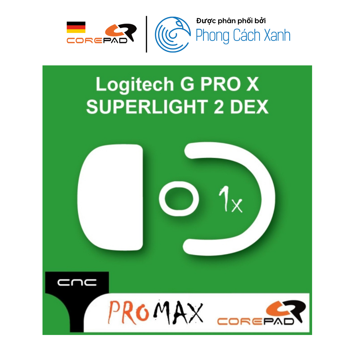 Feet chuột PTFE Corepad CNC milled Skatez PRO MAX dành cho Logitech G PRO X SUPERLIGHT 2 DEX (1 bộ) - Hàng Chính Hãng