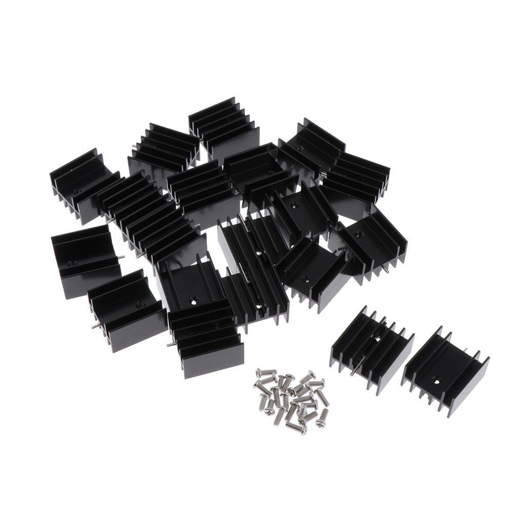 Kokiya 20 Chiếc Tản Nhiệt Nhôm 24 Mm X 25 Mm X 16 Mm 7805 Tản Nhiệt Làm Mát Tản Nhiệt