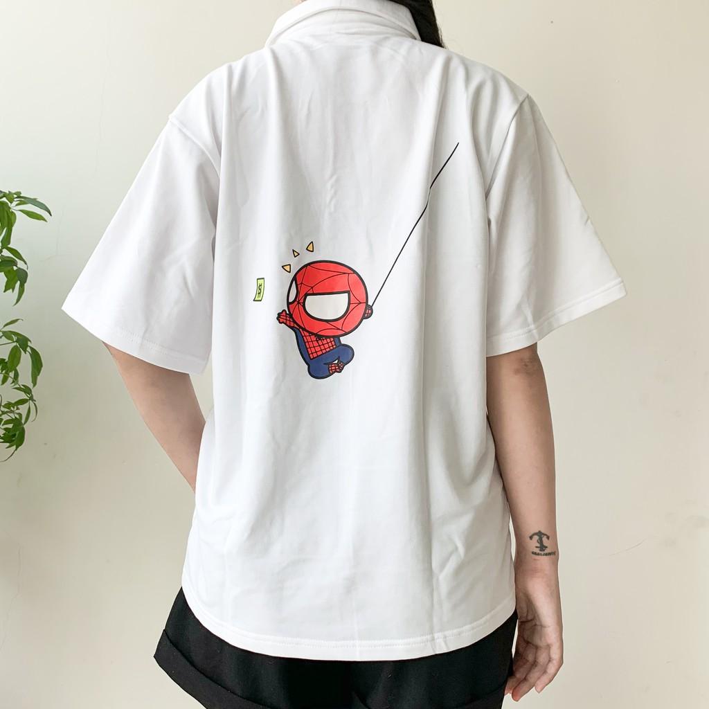 Áo thun áo phông tay lỡ cổ bẻ Polo Unisex 2 màu THE 1992