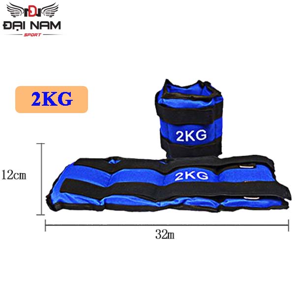 Bộ 2 Băng Tạ Cát 2kg Đeo Chân Tay Hỗ Trợ Tập Luyện Thể Thao,Chạy Bộ Cao Cấp Đại Nam Sport