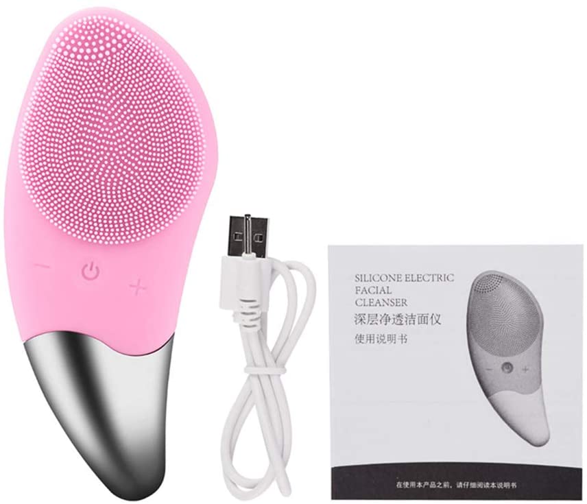 Máy rửa mặt mini massage tích hợp sóng âm (Silicone Face Cleaner)