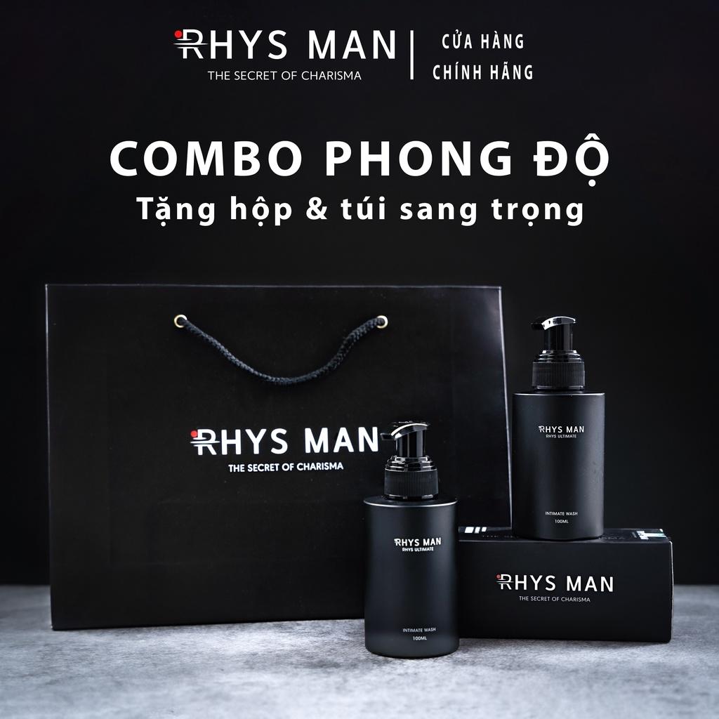 Combo 2 dung dịch vệ sinh nam giới RHYS MAN Rhys Ultimate hương bạc hà thơm mát 100ml/chai - Hàng chính hãng