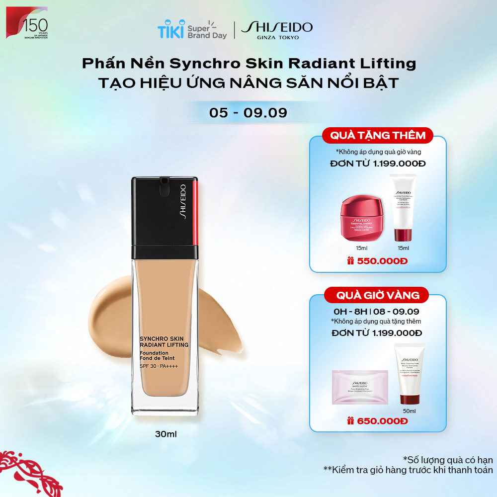 Phấn nền dạng lỏng Shiseido Synchro Skin Radiant Lifting Foundation 30ml