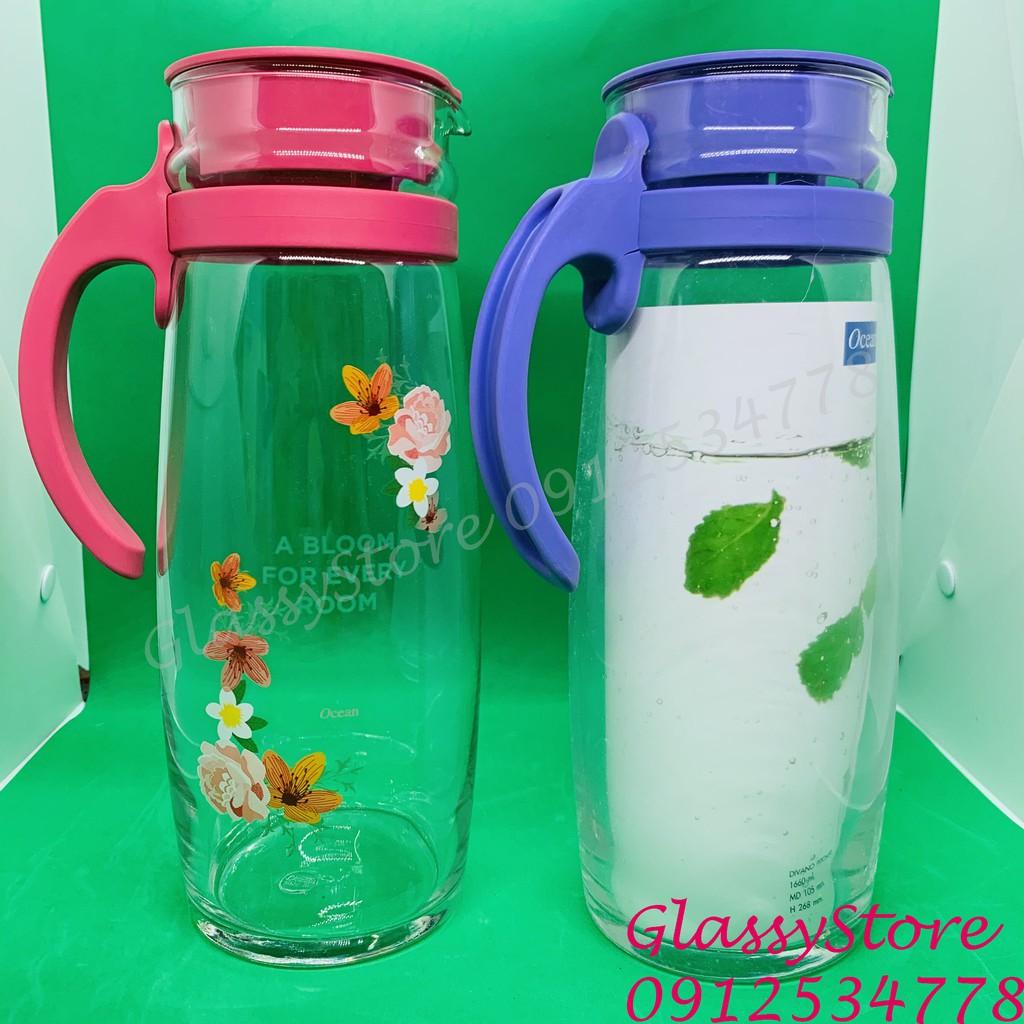Bình nước thủy tinh quai nhựa Ocean Patio – V18344 – 1.3L / Divano – V20558 - 1.6L