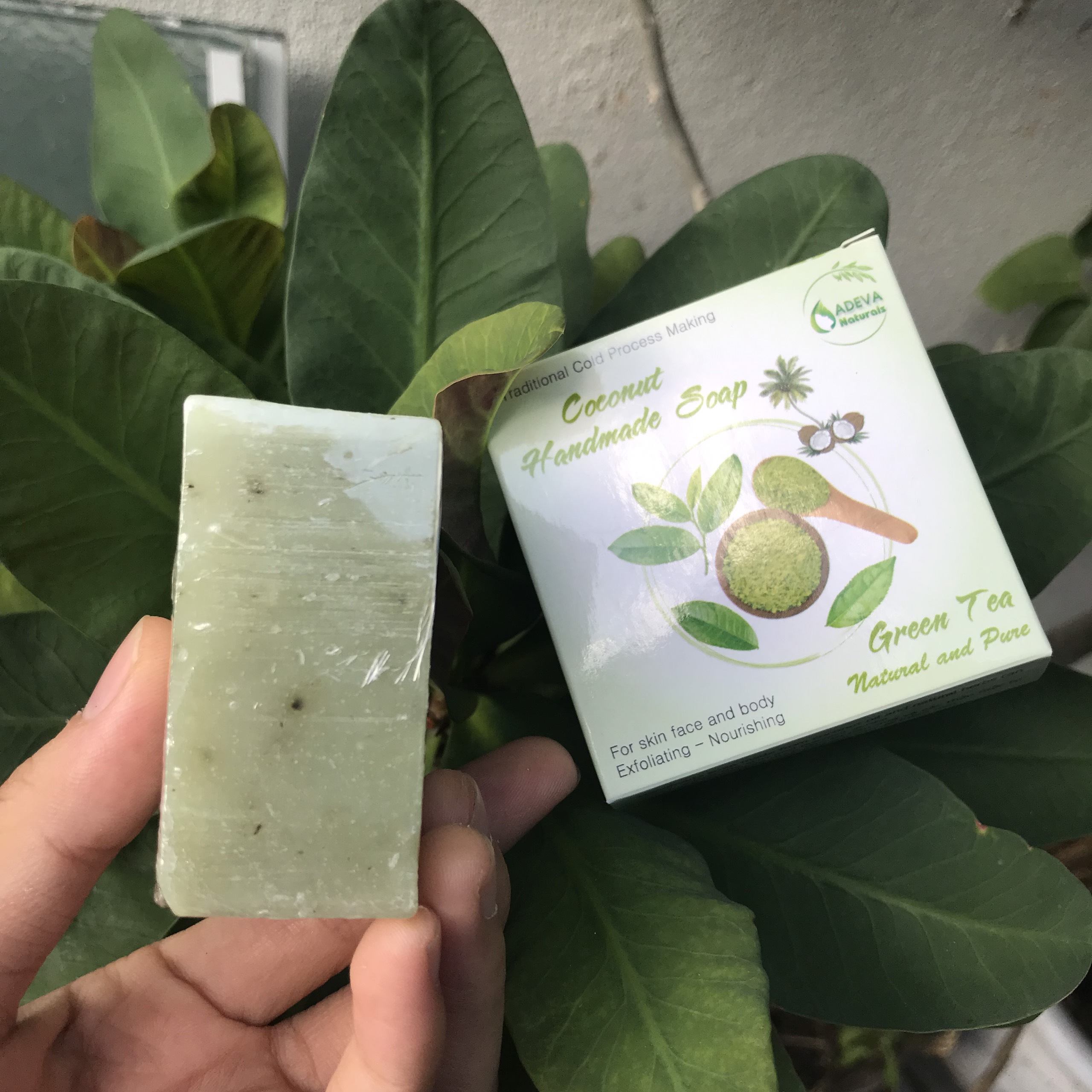 Xà phòng handmade Trà Xanh - Adeva Naturals - Set 6 soap