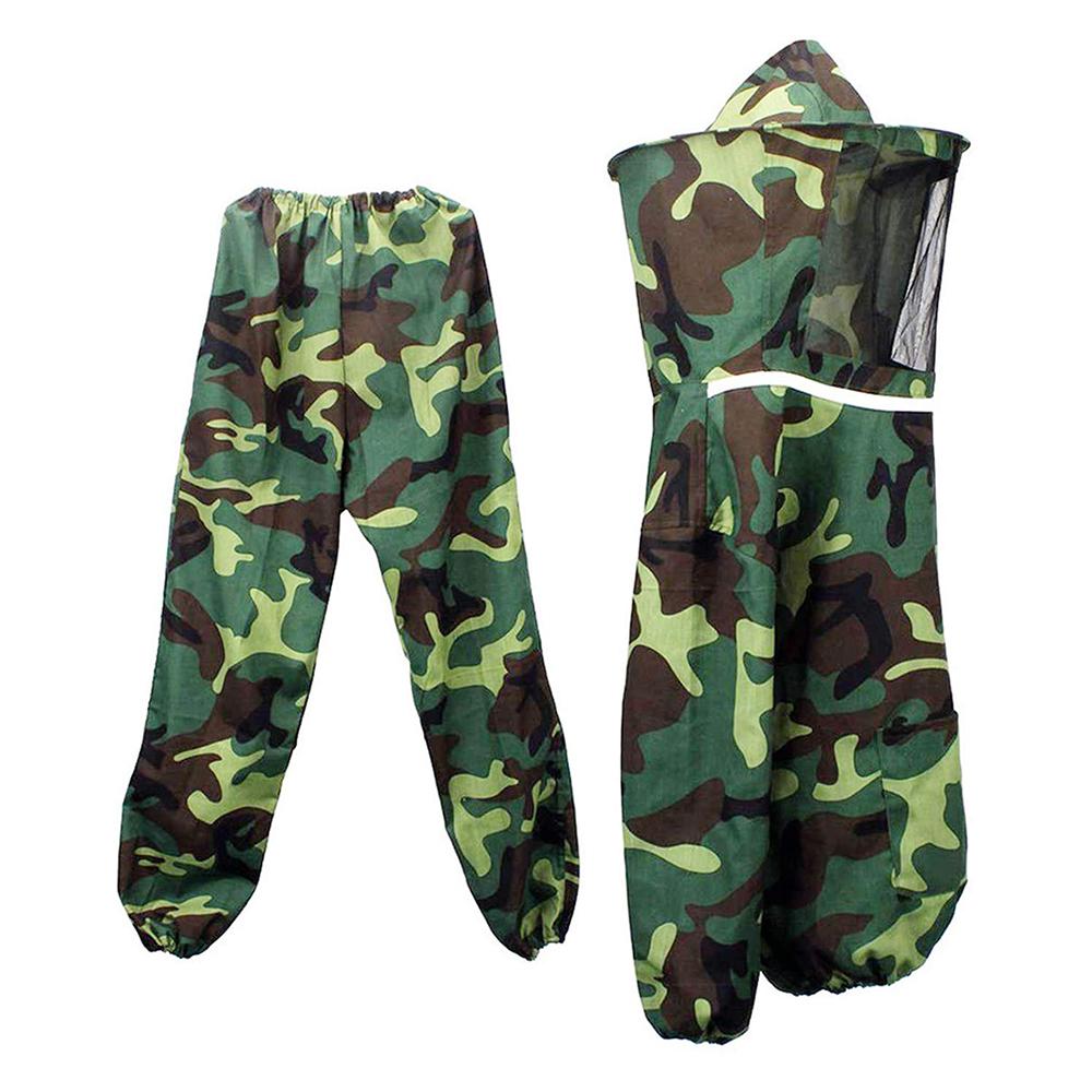 Bộ đồ nuôi ong bằng Polycotton có mạng che mặt tròn