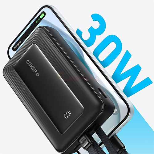 Sạc dự phòng Anker Zolo Power Bank MFI 1USB 1Type-C 30W 20000mAh A1681 - Hàng chính hãng
