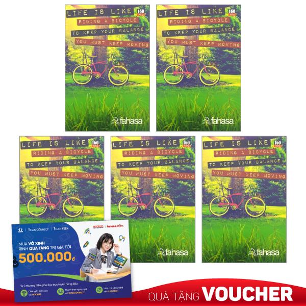 Combo 5 Tập 4 Ly Ngang 160 Trang ĐL 60g/m2 - FAHASA (Mẫu Màu Giao Ngẫu Nhiên)