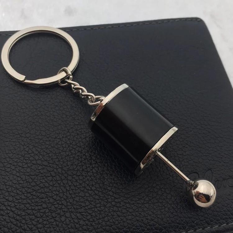 Móc khóa Key Fob MỚI Móc khóa Nam Hộp số Ô tô Keychain Gear Shift Gear Stick Điều chỉnh mô hình Chìa khóa Keyfob Móc chìa khóa Quà tặng màu đen