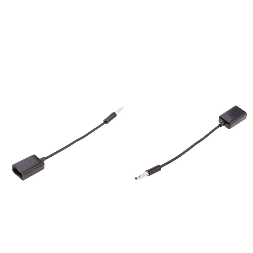 2x USB Female to 3.5mm  Male Audio Converter Adapter