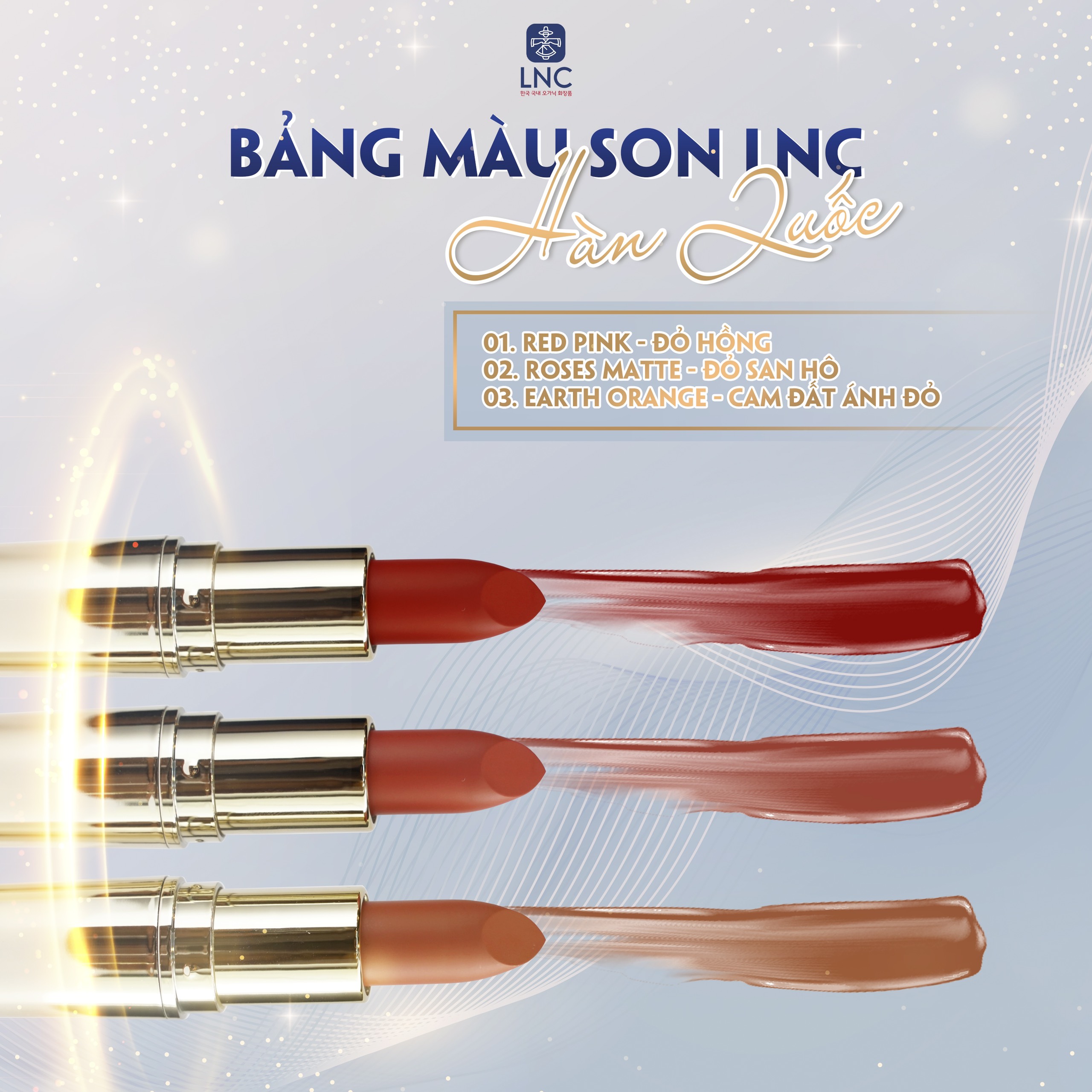 Son Organic không chì LNC Hàn Quốc - Màu Đỏ san hô (LNC ROSES MATTER LIPSTICK 02. ROSES MATTER)