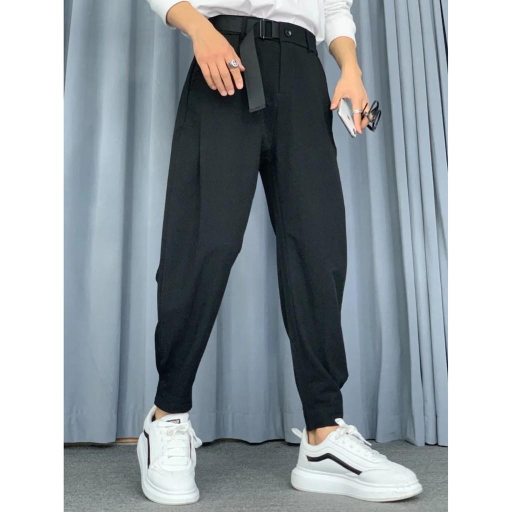 Quần baggy nam Hàn Quốc cao cấp đẹp vải thái co giãn free size