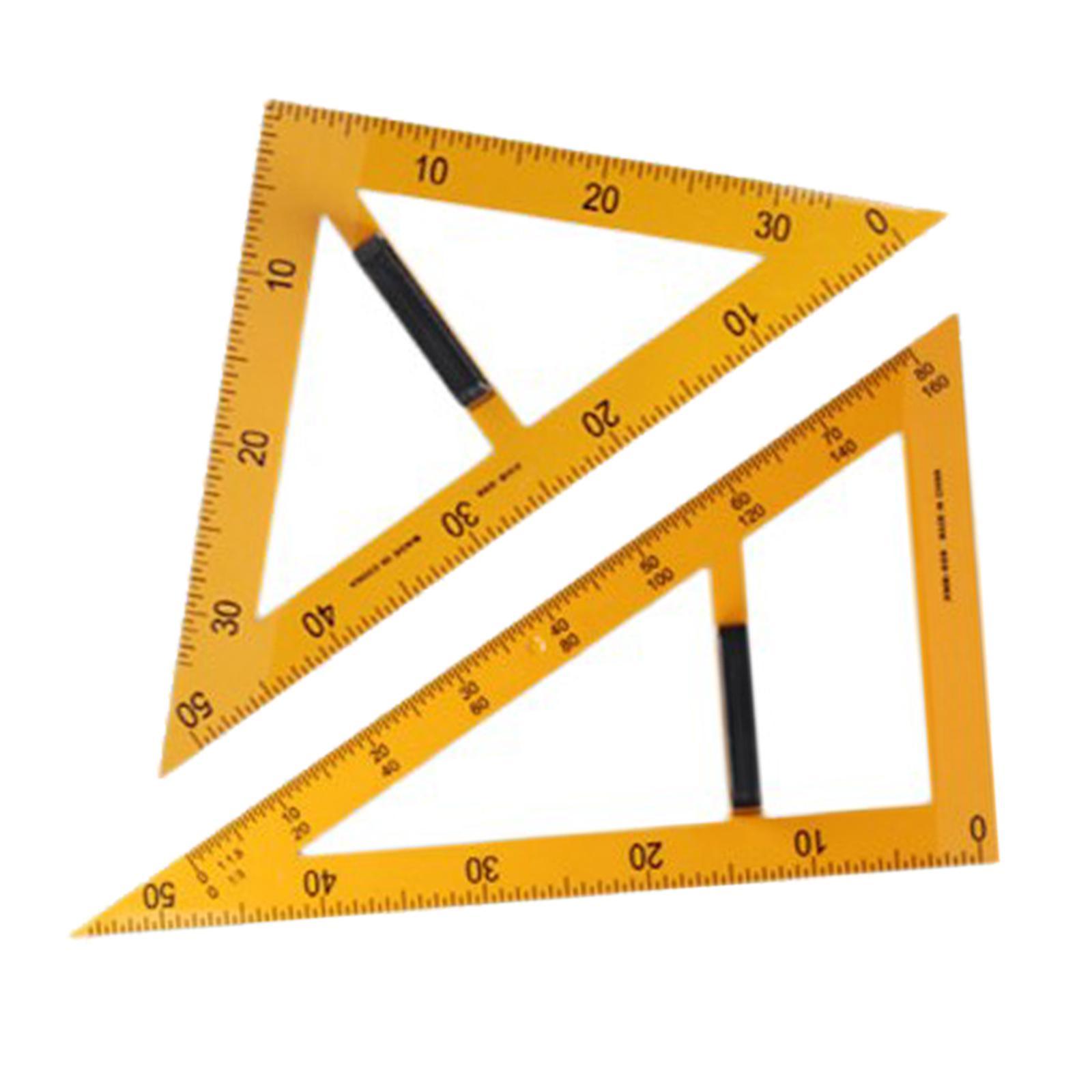 Math Geometry Ruler Large Number for School Classroom 4 Pieces