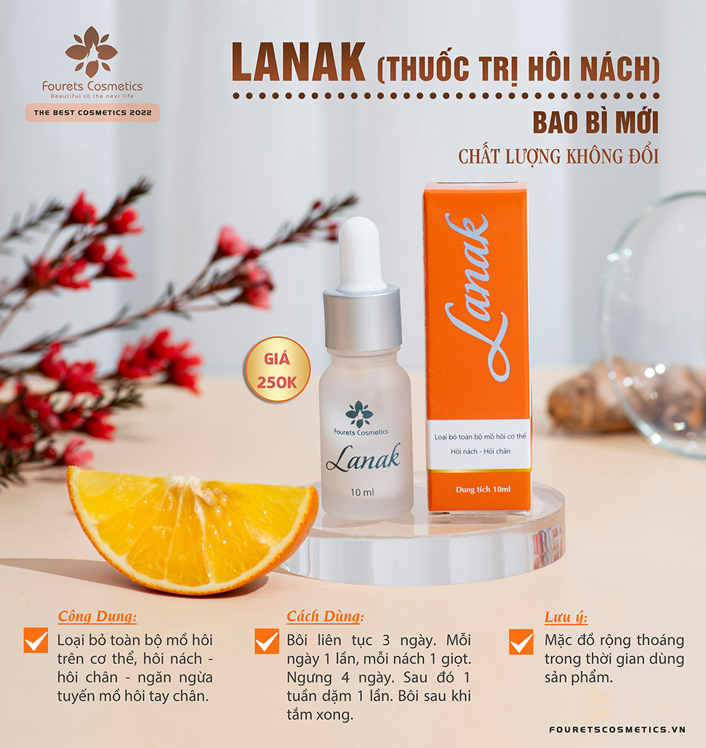 Lanak Fourets Cosmetics - Ngăn ngừa hoàn toàn hôi nách