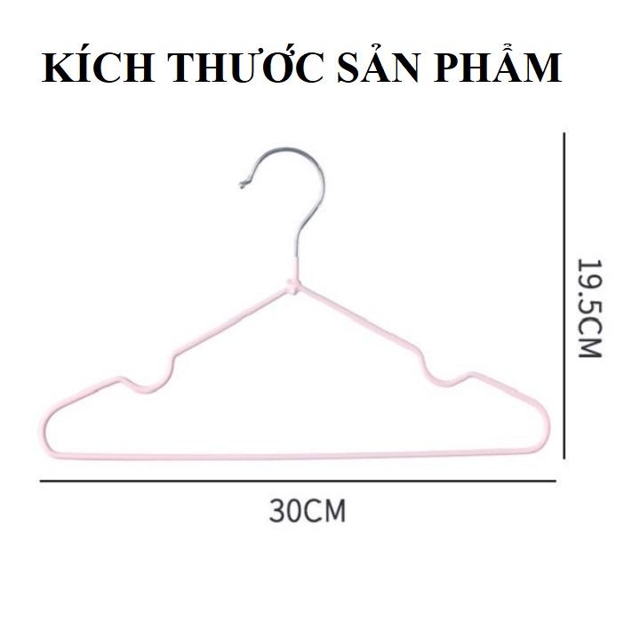 SET 10C Mắc Quần Áo Inox Cao Cấp Bọc Nhựa Không Rỉ Sét