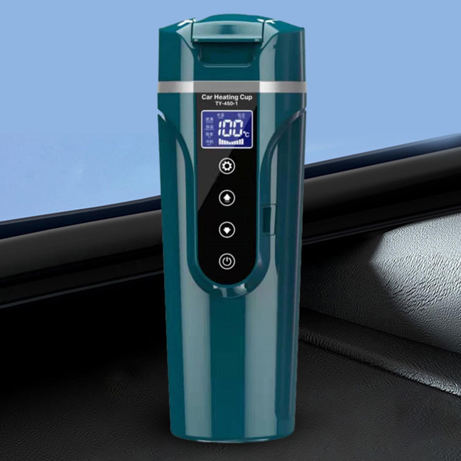Car Kettle Water Boiler 12V 24V Portable Electric Kettle Heater Cup for Car,450ML Stainless Steel Travel Kettle