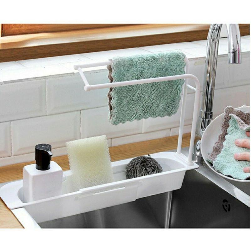 Kệ nhựa để bồn rửa bát đa năng có điều chỉnh độ dài