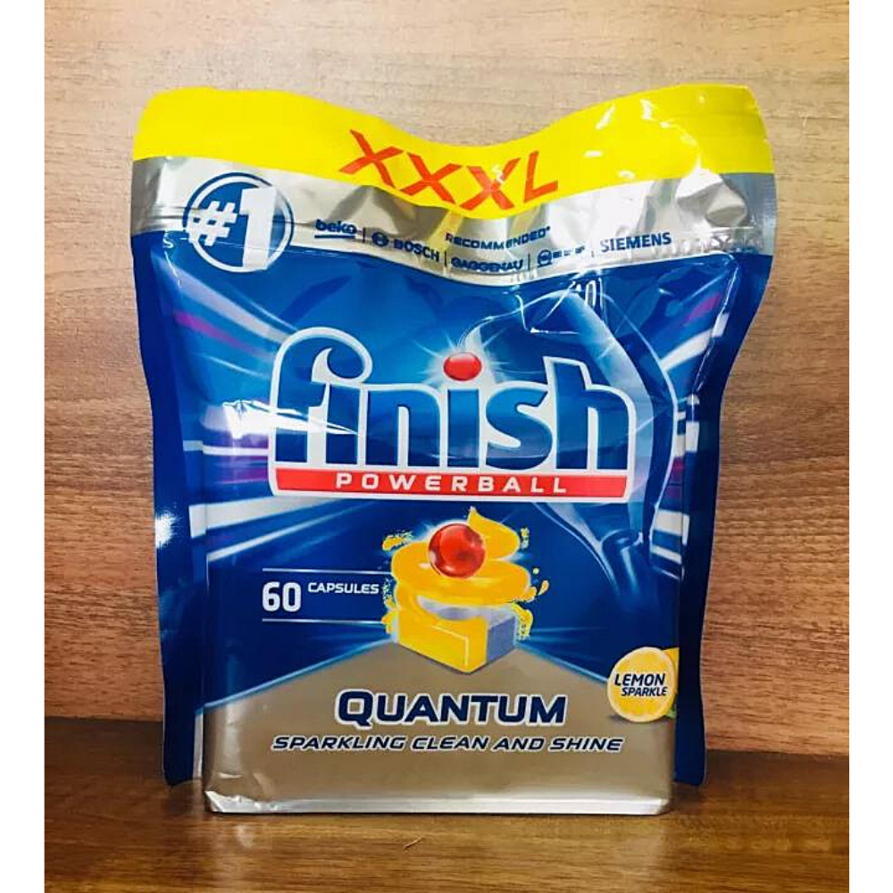 Túi 60 viên rửa chén Finish Quantum Max Dishwasher Tablets PTT025459