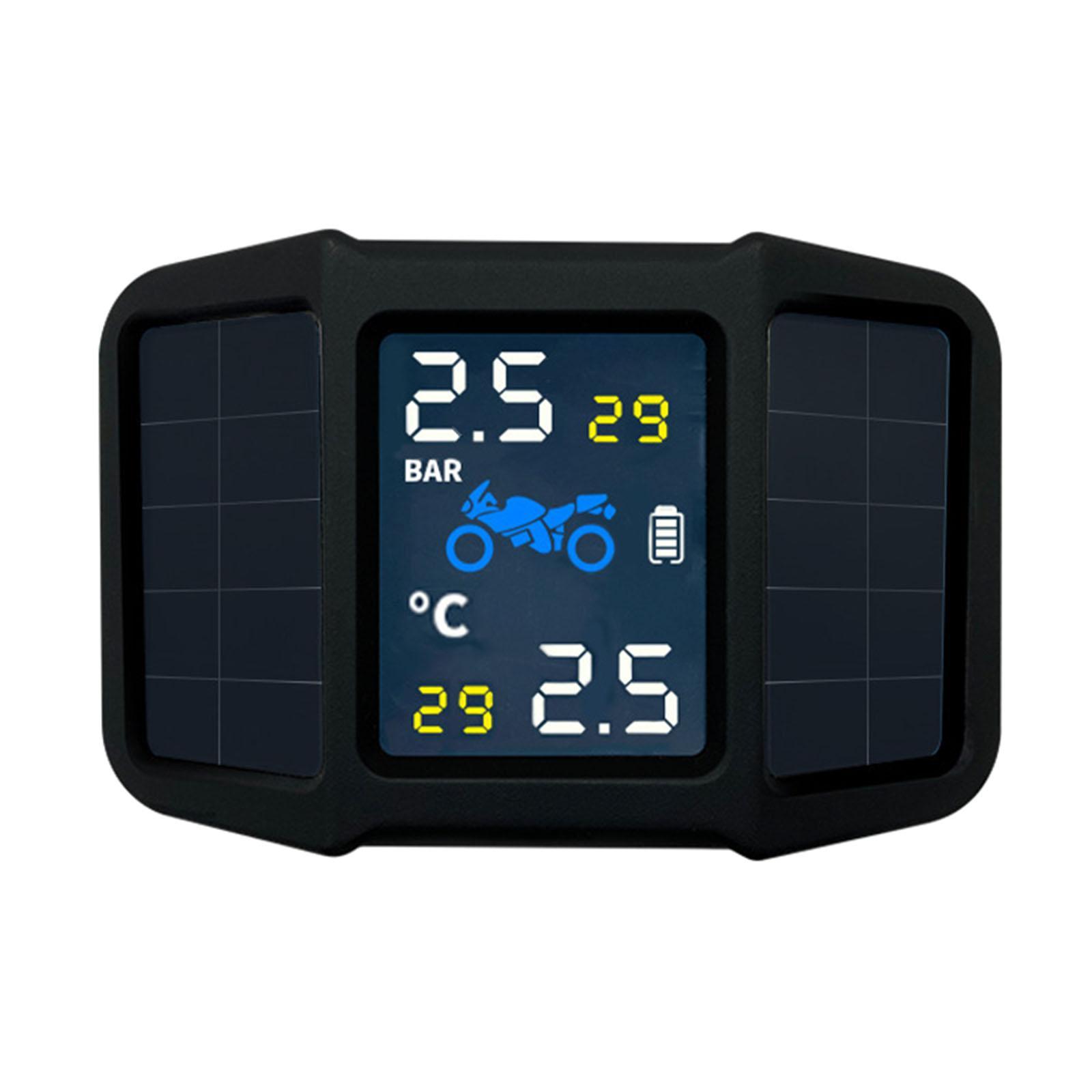 Tire Pressure Monitoring System Wireless USB Rechargeable TPMS Gauge Fits for Motorcycle