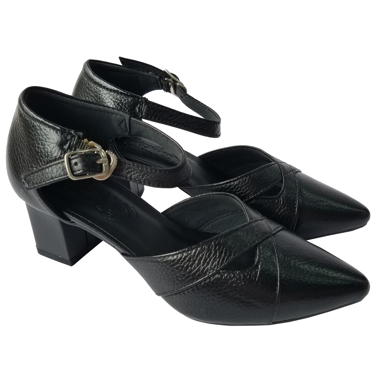 Giày Sandal Cao Gót Da Bò BIGGBEN Cao 5 Phân SDCG154