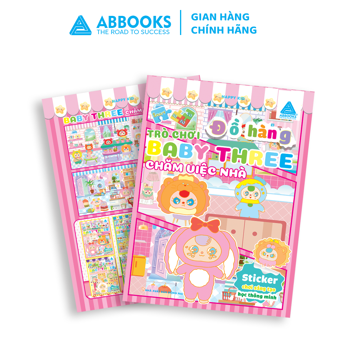 Sách - Bộ 4 Quyển Sticker Bóc Dán Baby Three Nhiều Chủ Đề Cho Bé Tha Hồ Sáng Tạo