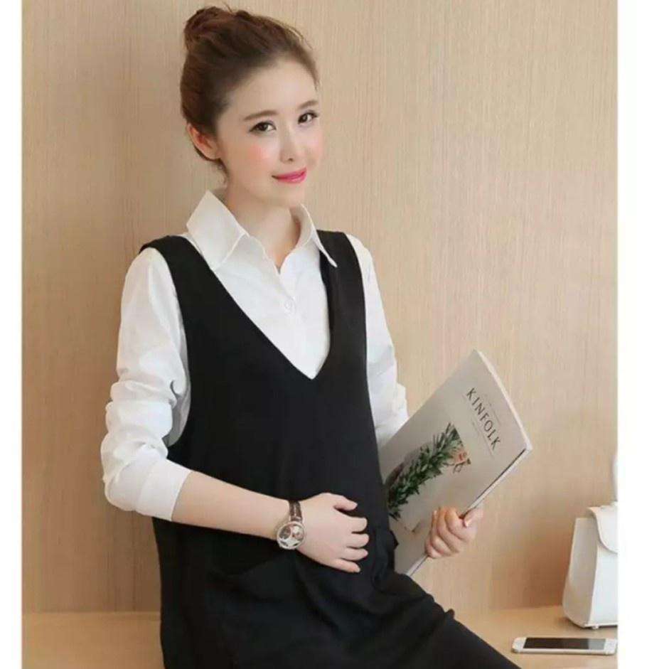 YẾM BẦU CÔNG SỞ CỔ TIM - Váy bầu màu đen -không kèm áo