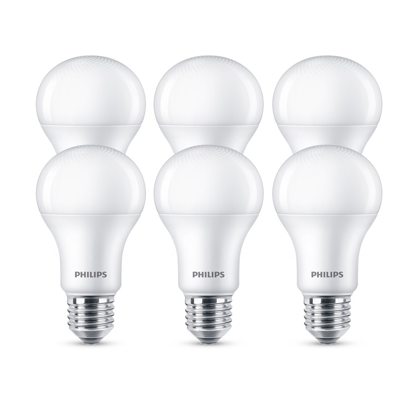 Bộ 6 Bóng Đèn Philips LED MyCare 12W E27 6500K 6C-929001916337