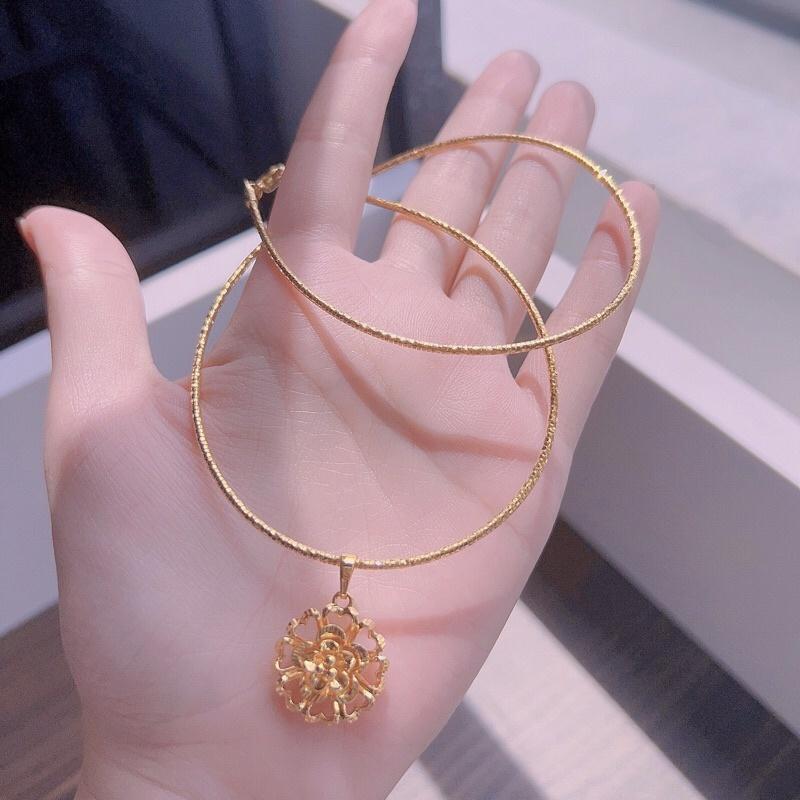 Dây chuyền kiềng mềm kèm mặt mạ vàng siêu bền