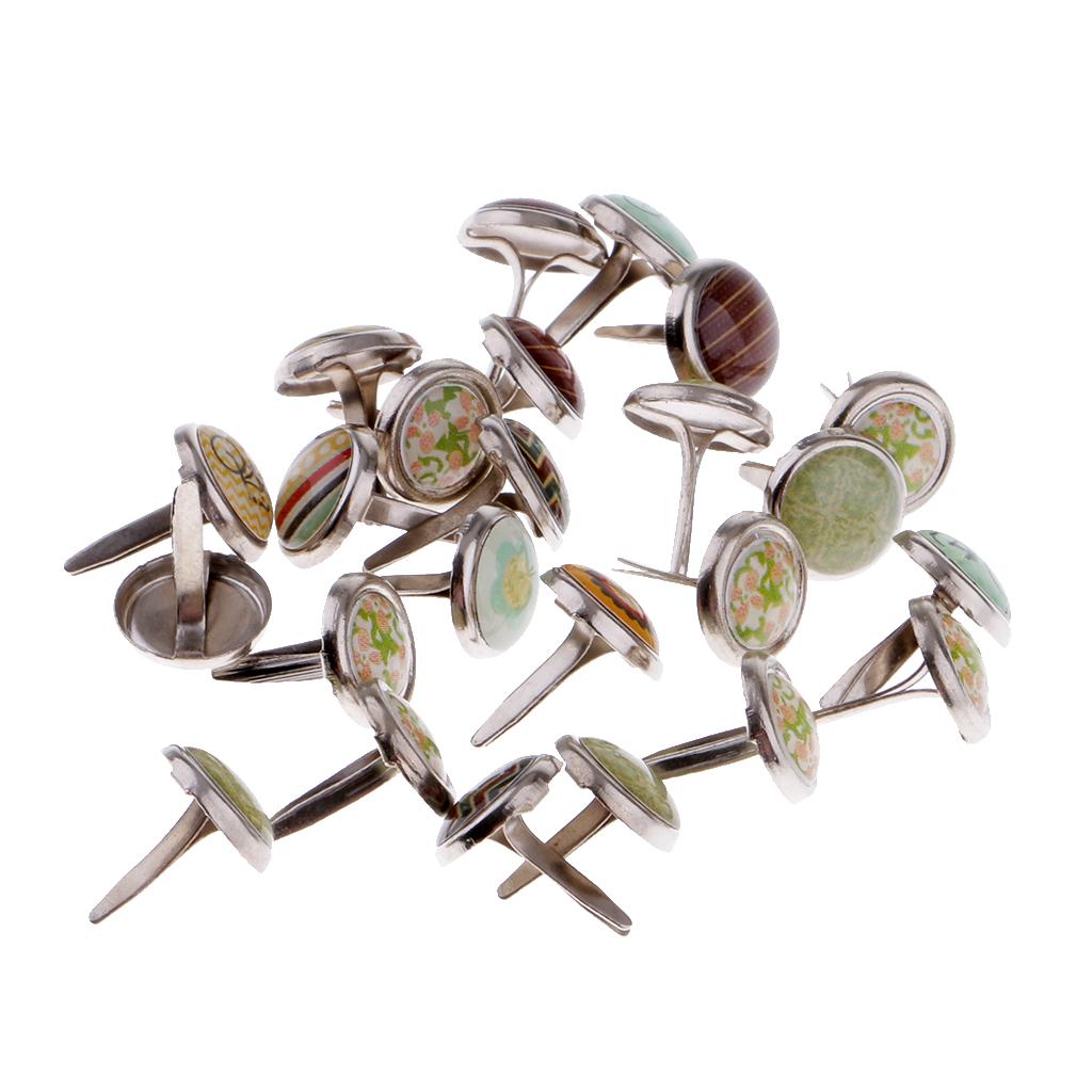 50 Con Hỗn Hợp Trang Trí Brads Giấy Khóa Sổ Lưu Tôn Dáng 9.5 Mm