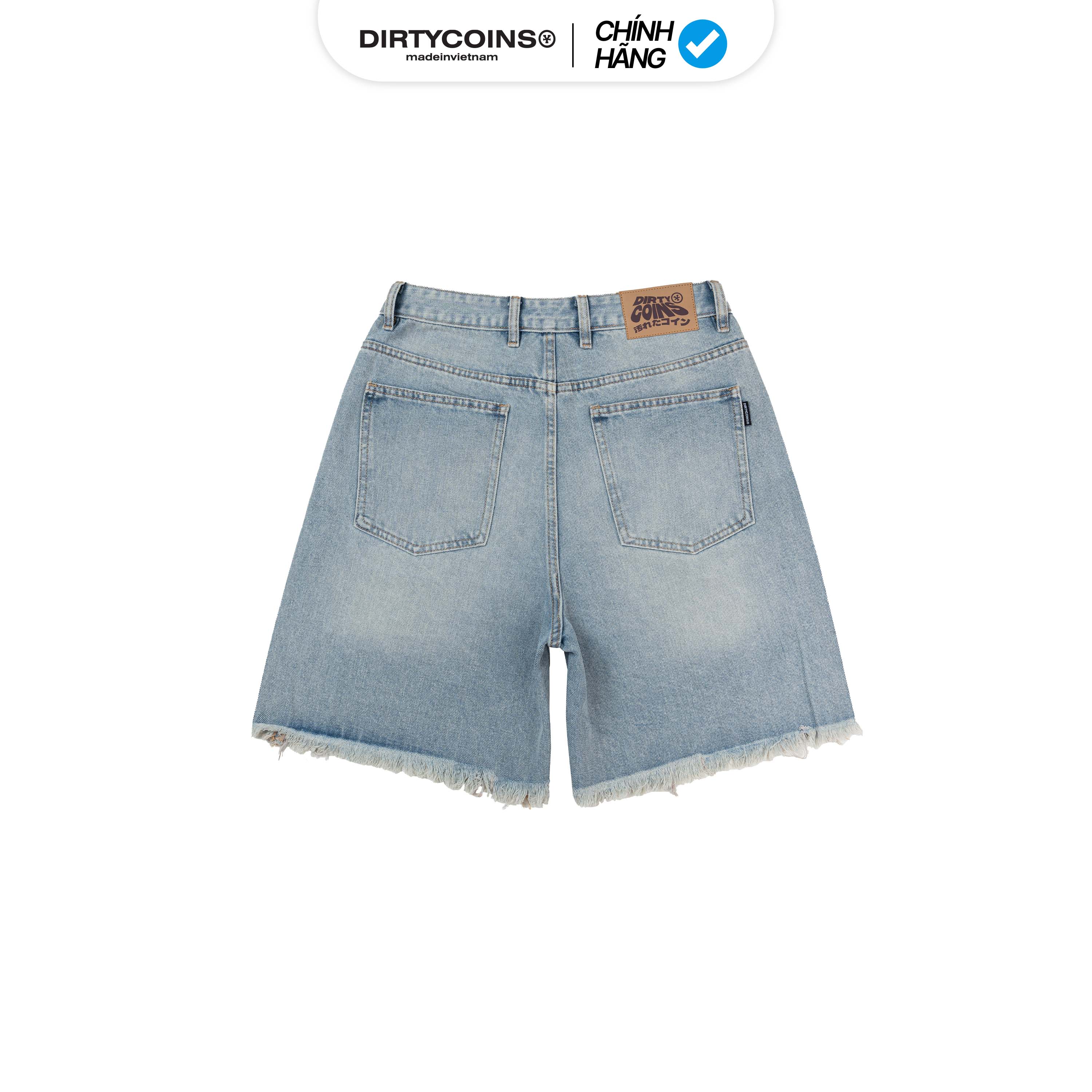 Quần DirtyCoins Denim Shorts Studs - Blue Wash