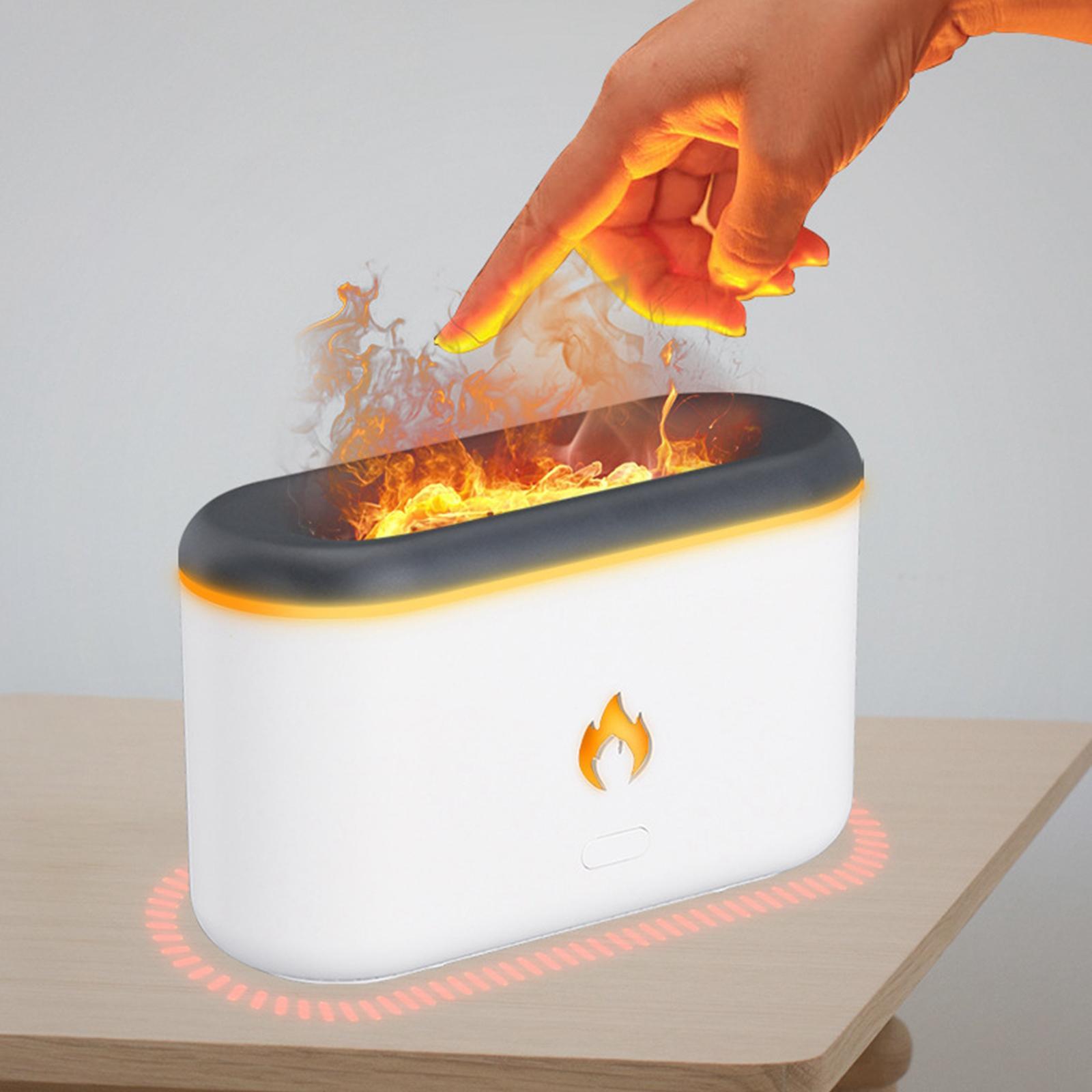 300ml Air Humidifier 3D Flame USB Night Lamp Essential Oil Diffuser for Home Desktop