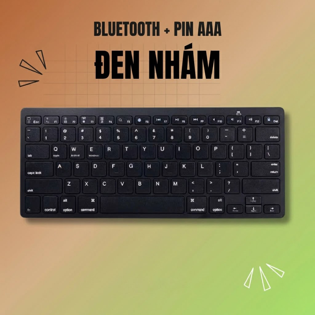 Bàn Phím mini Bluetooth Không Dây nhỏ gọn cho laptop, ipad, điện thoại tivi thông minh - HÀNG CHÍNH HÃNG