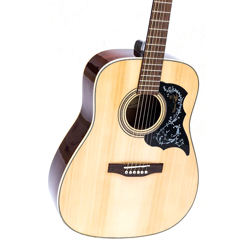 Đàn Guitar Acoustic DD200 NAT - Màu gỗ dáng D cho âm thanh vang tốt sử dụng lâu dài