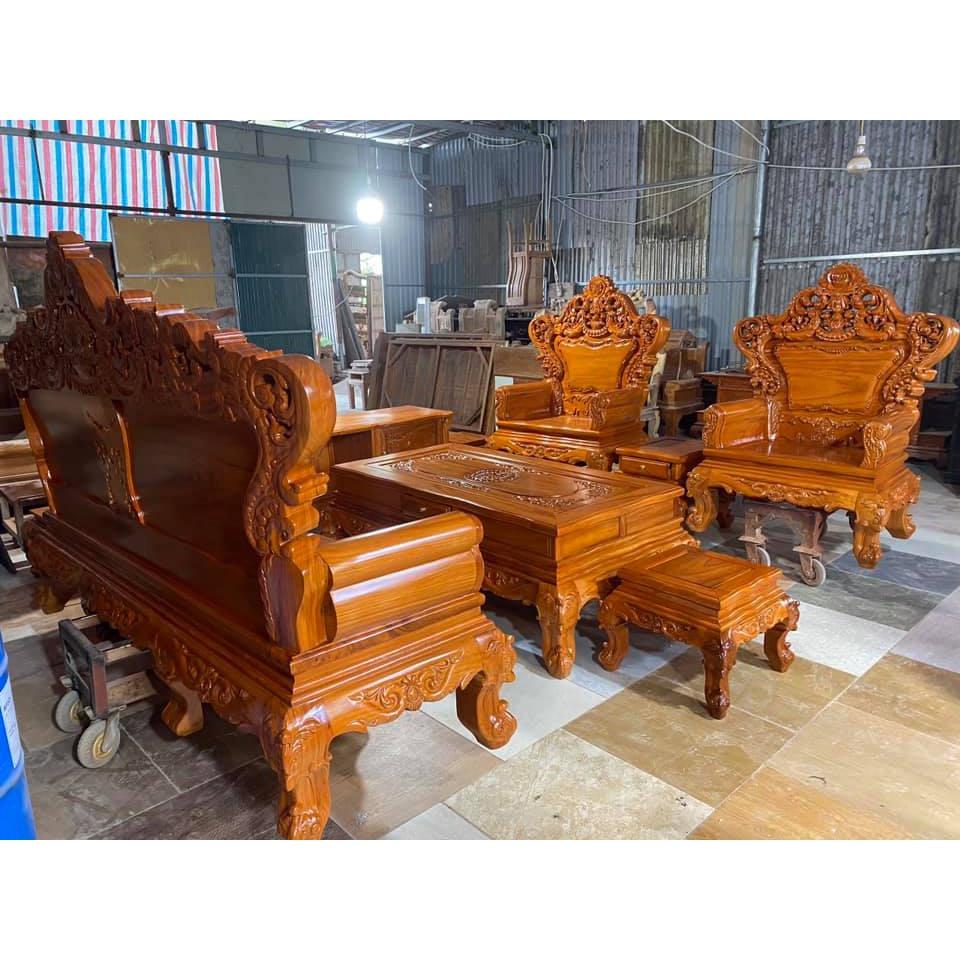 Bộ bàn ghế Hoàng Gia gỗ gõ đỏ