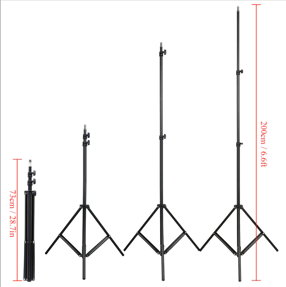 Combo Vòng Đèn Led 3 Chế Độ Sáng Ring Fill Lighting Live Streaming 26cm + Chân Tripod 2m + Đầu kẹp điện thoại