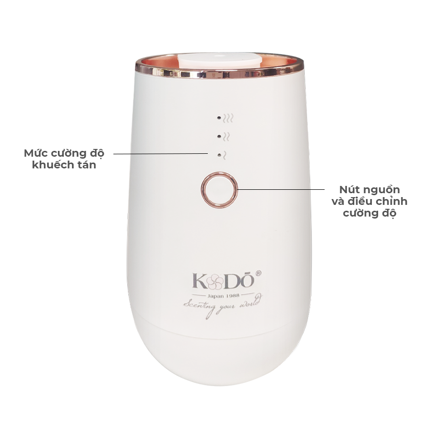 KODO Vase - Máy Khuếch Tán Tinh Dầu Thơm Phòng Ngủ 20m2, Xe Ô tô, Không Pha Nước