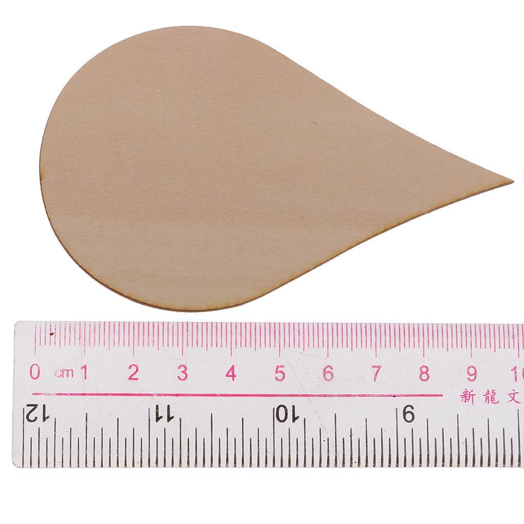 Natural Wood Drop Shapes Crafts DIY Wooden Embellishment