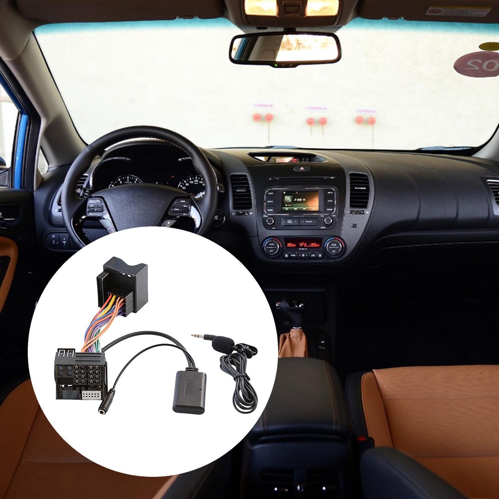 Car Bluetooth Audio Cable Adapter Mic Fit for W203 CD20 30/50